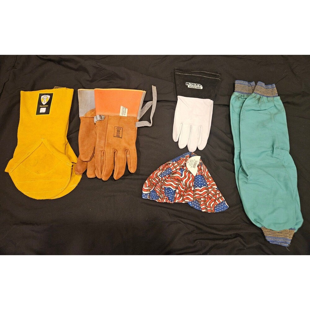 Welding Clothing Accessory Lot Gloves Boot & Arm Covers' Caps Etc